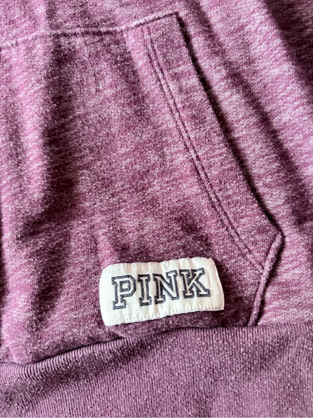 PINK Victoria's Secret Marled Plum Quarter-Zip Pullover for Kids - Picture 2 of 4